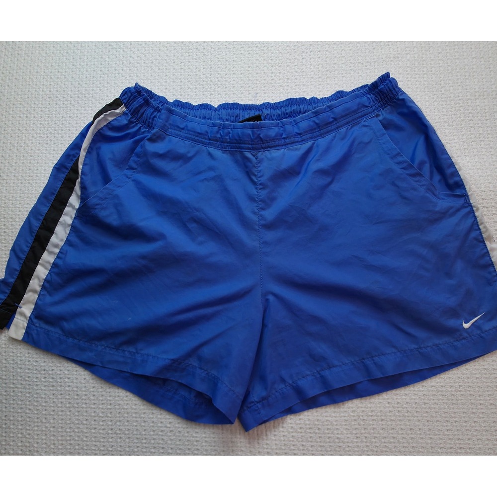 Nike Athletic Shorts Girls L(12/14) fits Women XS/S  Blue Nylon Vintage EUC